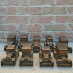 Vintage First National Bank Of Birmingham Alabama Metal Car Coin Banks (Lot of 9)
