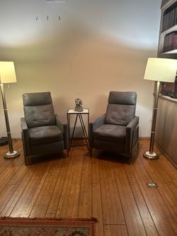 2 leather suede Sofa Chairs