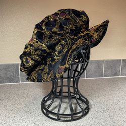 NEW! REVERSIBLE  Velvet - Gold Sparkle HAT  👒