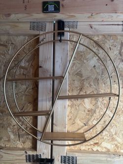 Round Gold Metal Wall Shelf