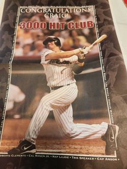 Craig Biggio 3000 hit poster