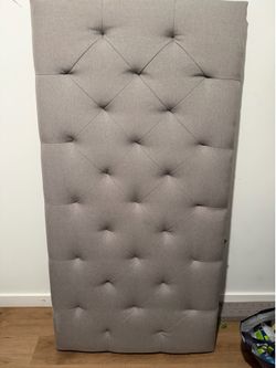 Gray queen headboard