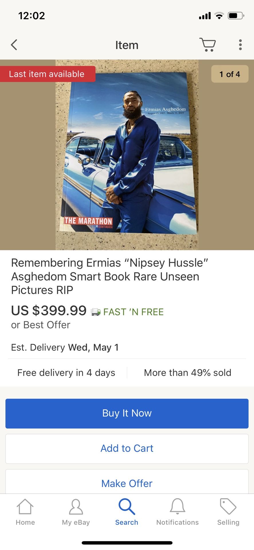Nipsey Hustle “The Marathon” book RARE with never before seen photos
