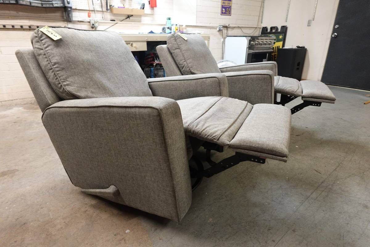 True Innovations Paxley Fabric Swivel Glider Rocker Recliner Chair