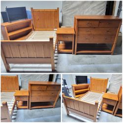 Solid woid Bedroom set twin
