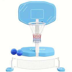YoHood Pool Basketball Hoop/Volleyball Net 