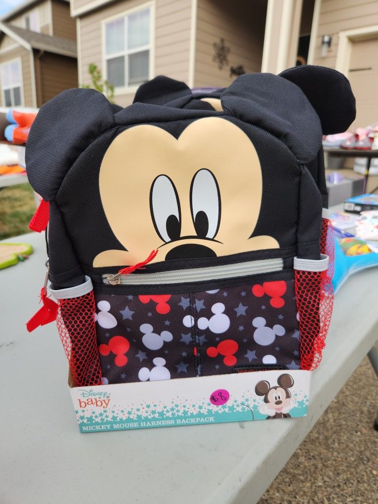 Mickey Mouse Harness Backpack NEW
