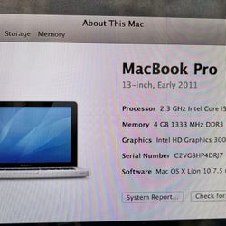 3 MacBook Pro 13s , 2011, 2010, 2009