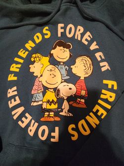 Blue Peanuts Hoodie Size L (I Think Youth Size)