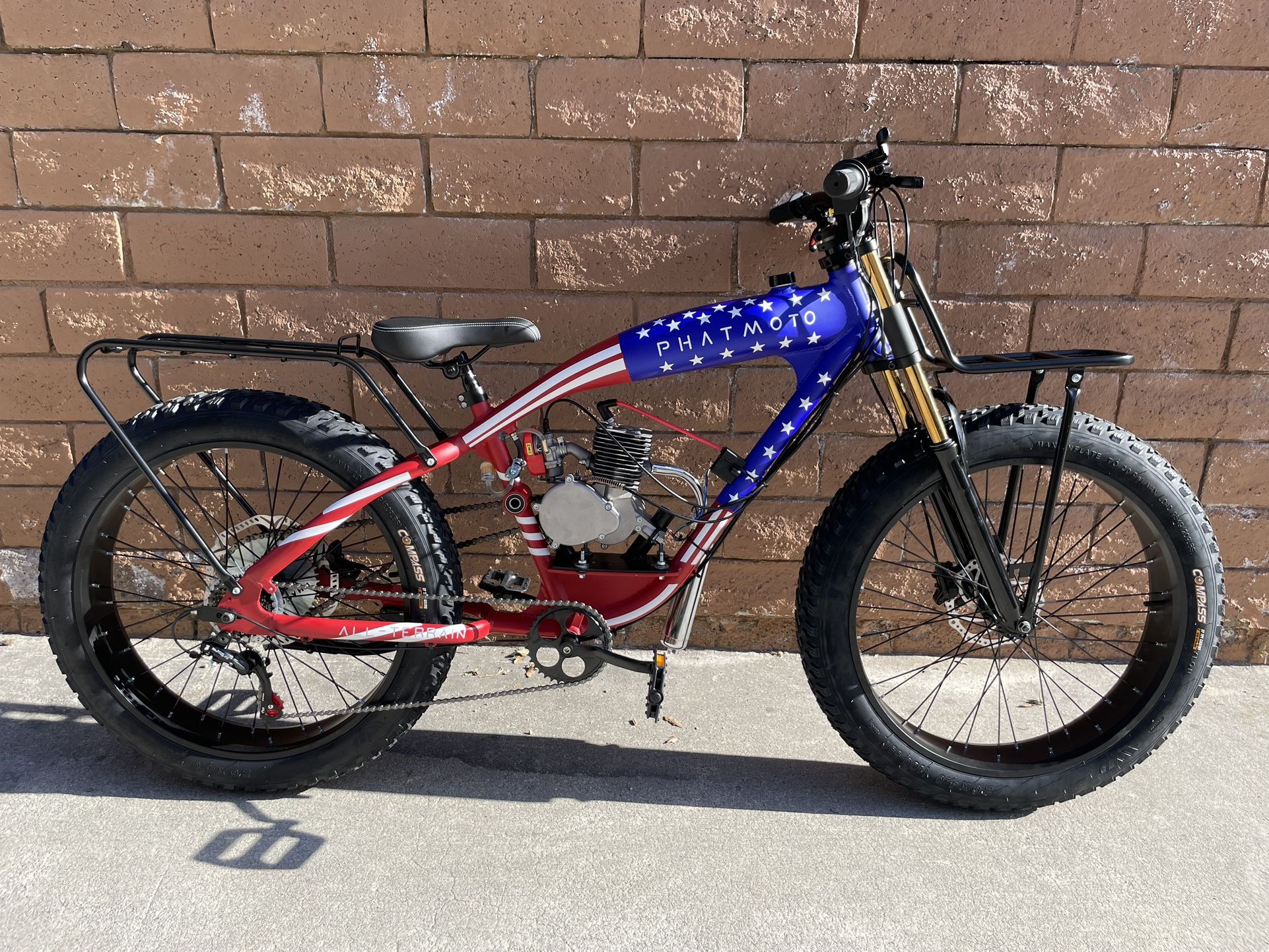 Brand New Fat Tire Motorized Bicycle Two Stroke Engine Swap 100cc