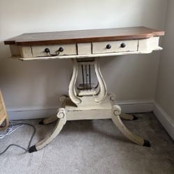 *Moving Sale* - Antique Distressed Vanity / Writing Desk – Solid Wood – Refinish Project
