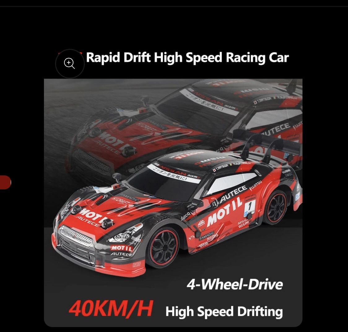 40KM/H High Speed 2.4G 4WD Drifting RC Car Double Tire Anti-Crash RC Stunt Car With Cool Light RC Racing Car Toy For Kid BoyGift