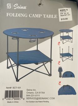 Portable folding table