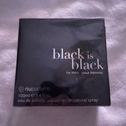 Nuparfums 3.4 Fl Oz ‘Black Is Black’ Eau De Toilette For Men-NEW