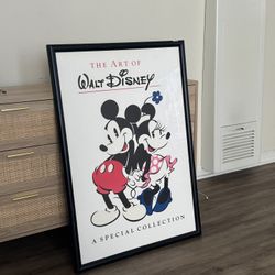 Vintage Framed Mickey Artwork