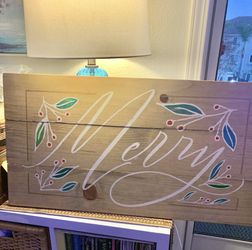 Rustic Large Hand painted Christmas Decor 