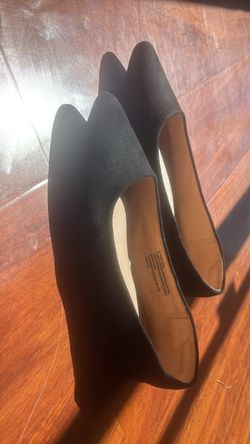 Black Suede Pointed-Toe Flats