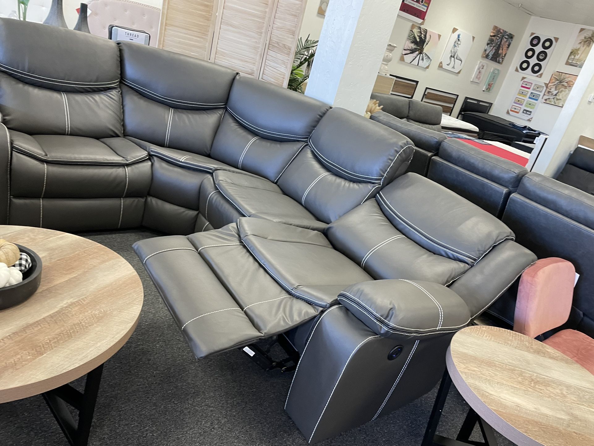Sectional With Electrical Reclining Seats