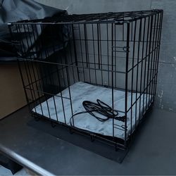 Heated Dog Crate with mat & Cover  * 20” x 17” x 18” Tall