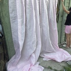 Pink backdrop curtain