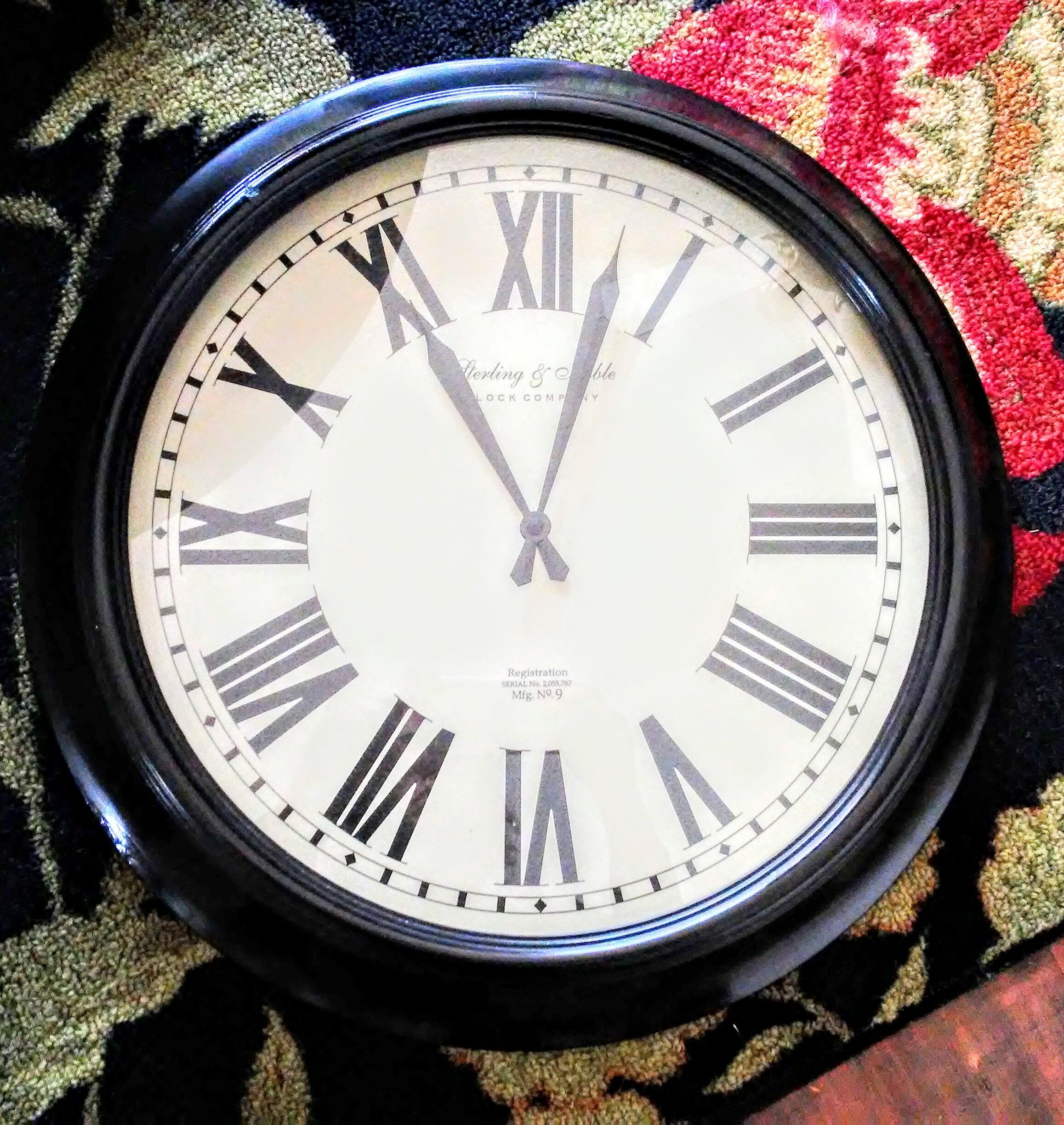 Sterling & Noble Wall Clock- Solid Wood Frame