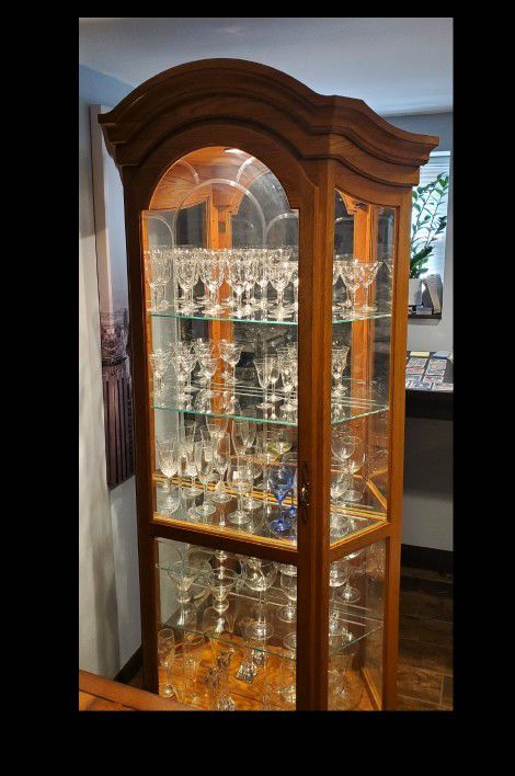 China Cabinet-Old Oak Curio Cabinet By Philip Reinisch