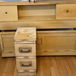 1960’s Bedroom Set Hedboard/Footboard w/Railings, Night Stand, Chest of Drawers, Dresser