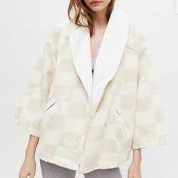 New Urban Outfitters Wide Sleeve Wrap Jacket Size Small 