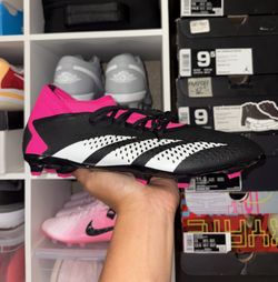 Adidas Predator Accuracy.3 Black Pink Soccer Cleats (Size 11.5)
