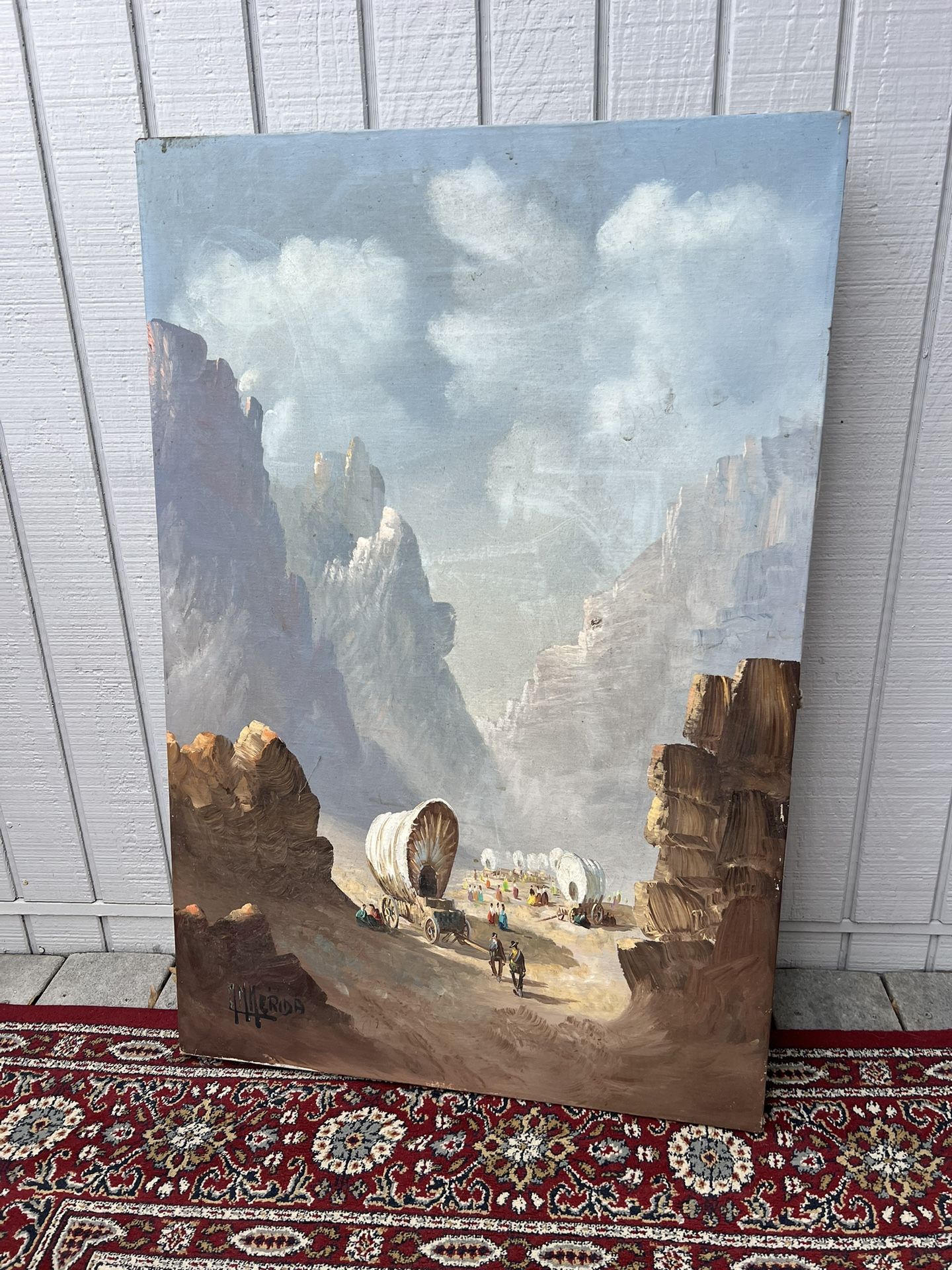 Vintage western painting