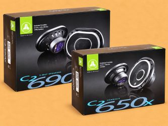 JL Audio C2 Car Speakers 2-Sets 6.5" 2-Way & 6x9" 3-Way Coaxial Speaker System 450 Watts Package C2-650X C2-690TX 🚨 No Credit Needed 🚨