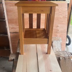 Oak plant stand