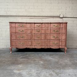 Delivery is available vintage French Provincial 9-Drawer Dresser in Textured Rose Finish $670 OBO!