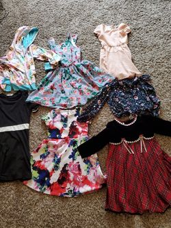 Lots of girls tween clothing, dresses, jeans, shirts