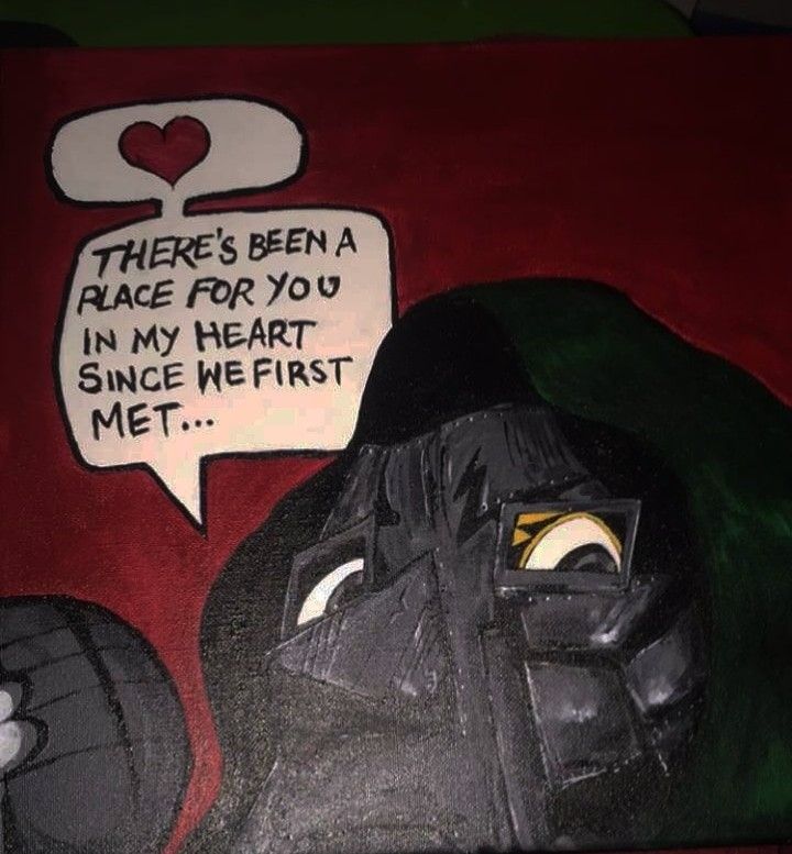 Hand painted Dr.Doom canvas