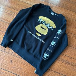 Black And Gold Bape Crewneck