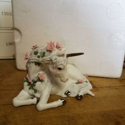 "Love's Sweetness" Porcelain Unicorn Figurine