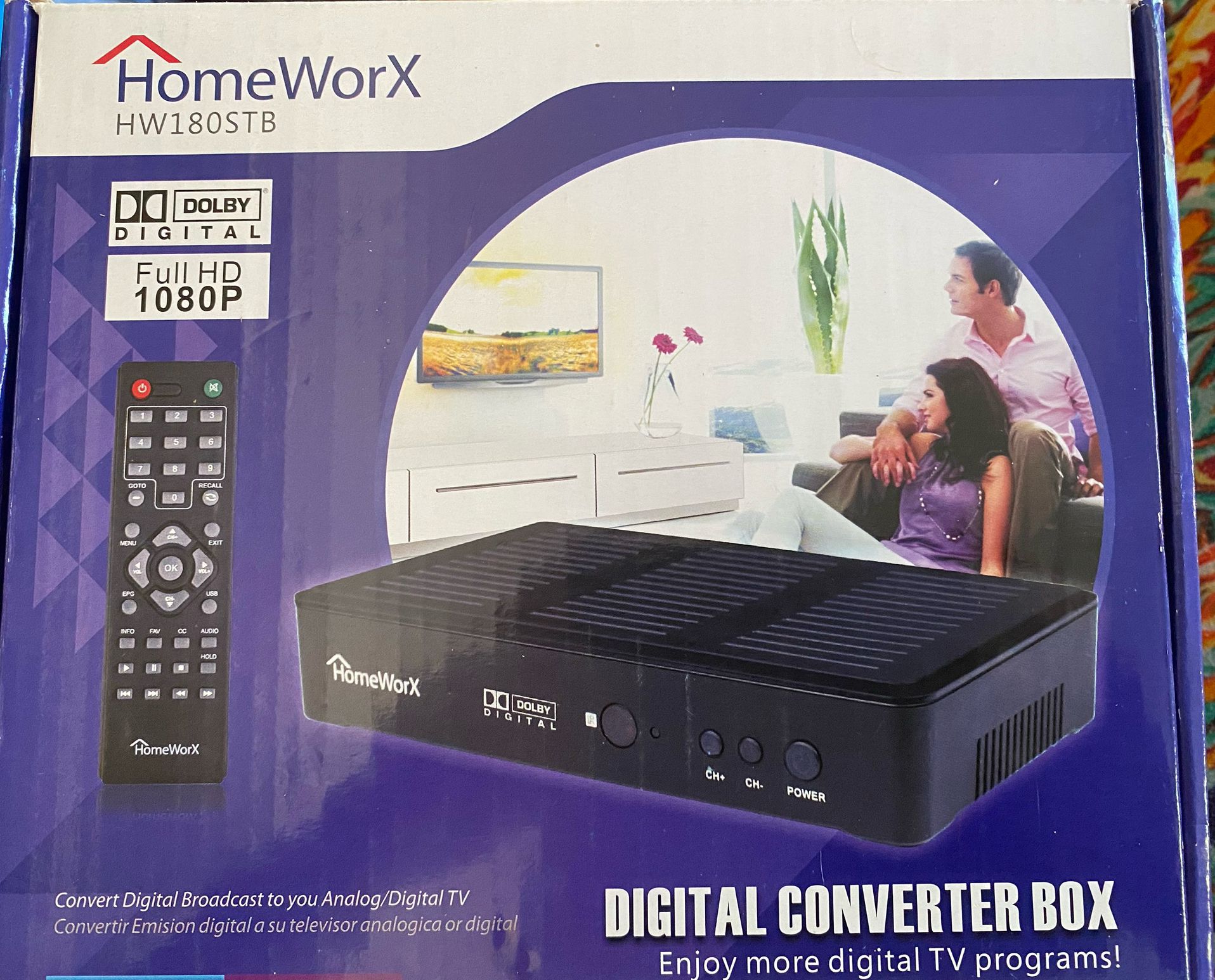 DIGITAL CONVERTER BOX  HomeWorX HW180STB