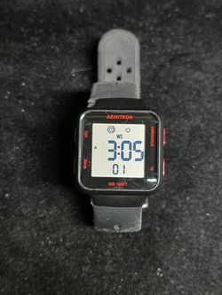 Armitron Women Watch Black Plastic 50m Light Date Alarm Chronograph Batt Quartz