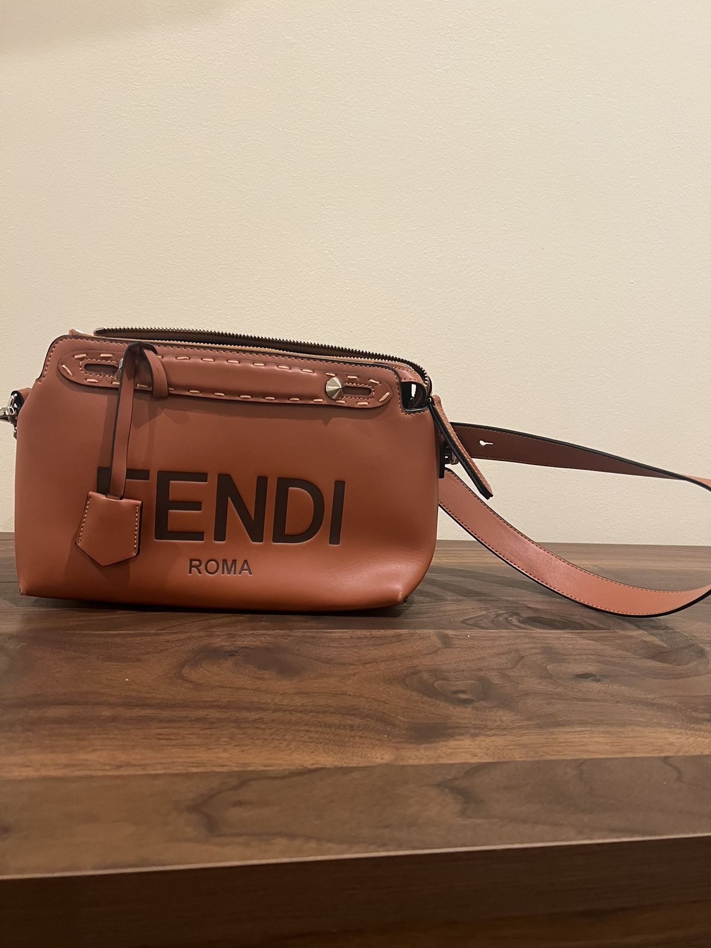 Leather Shoulder Bag With Adjustable Straps