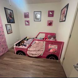 Pink Jeep bed frame