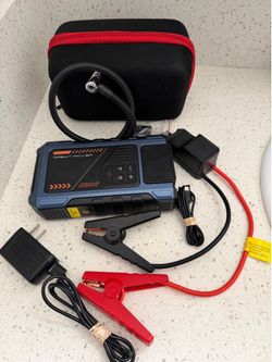 Geeneu portable jump starter, with air compressor