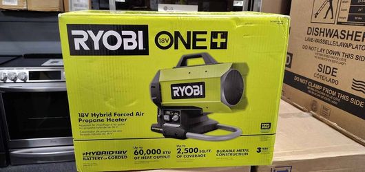 Ryobi ONE+ 18V Cordless Hybrid Forced Air Propane Heater (Tool Only)