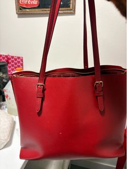Red coach bag
