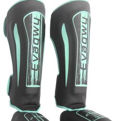 MMA Martial Arts Shin Guards–Padded, Adjustable Muay Thai Leg Guards with Instep Protection for Kickboxing/MMA Training and Sparring–Durable Professio