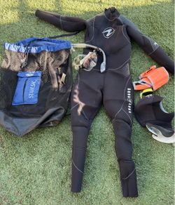 Aqua Lung Wetsuit Scuba Diving Gear Bundle