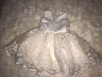 Flower girl dress , shoes , basket