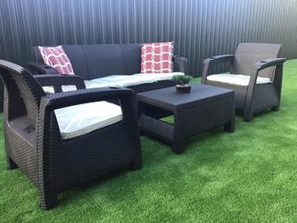 JUEGO DE SILLONES PARA PATIO-JARDIN O PISCINA -/RESINA -