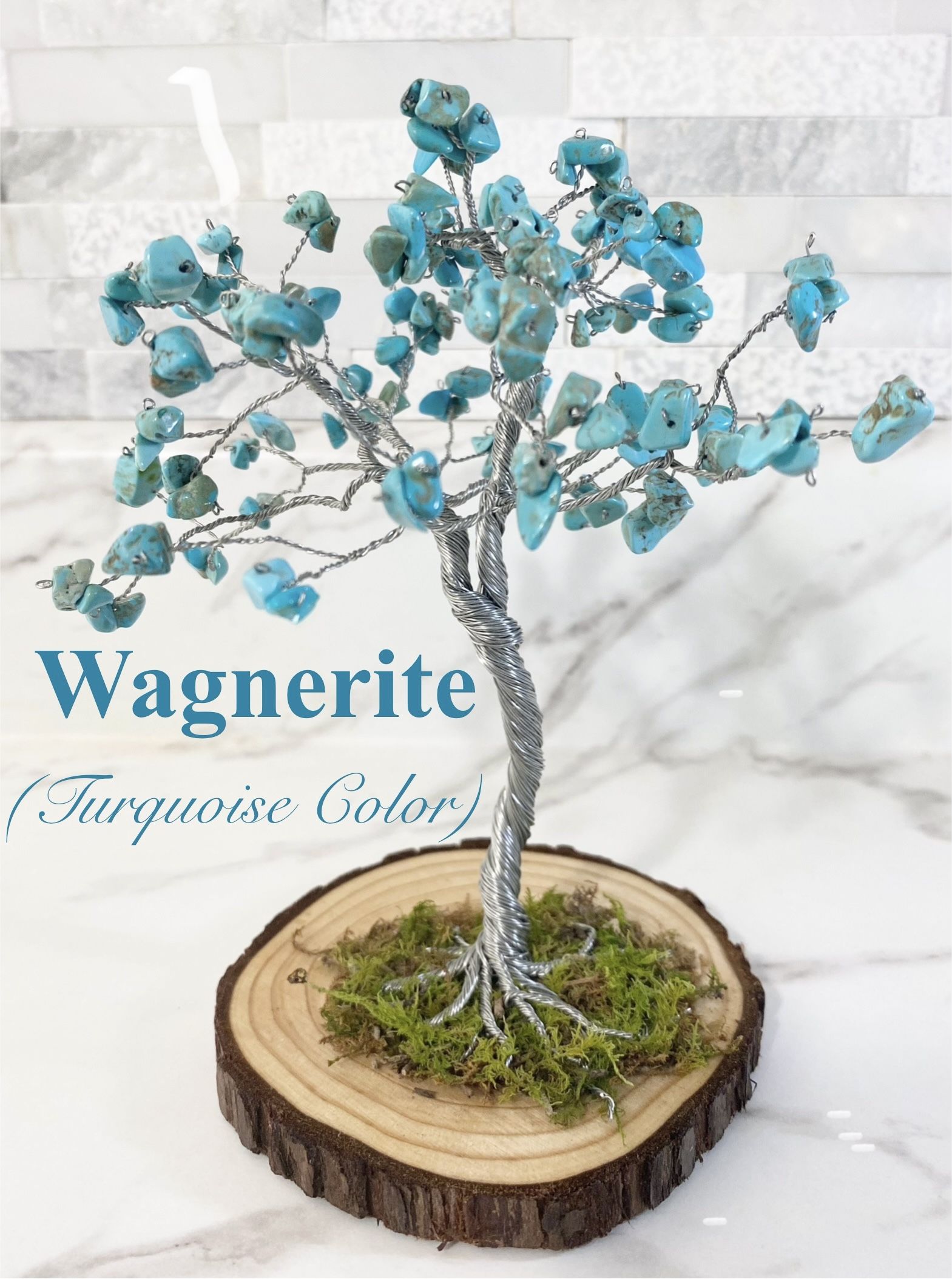 Turquoise color, Wagnerite stones