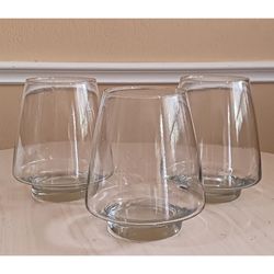  Hurricane Glass Pillar Candle Holder Clear(Set Of 3)